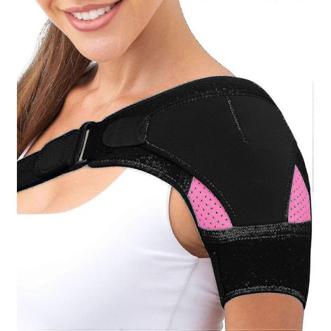 Attelle d'épaule unisexe avec soutien compressif pour rupture de la coiffe des rotateurs (1 pièce, noire) - Yvan (1/5)