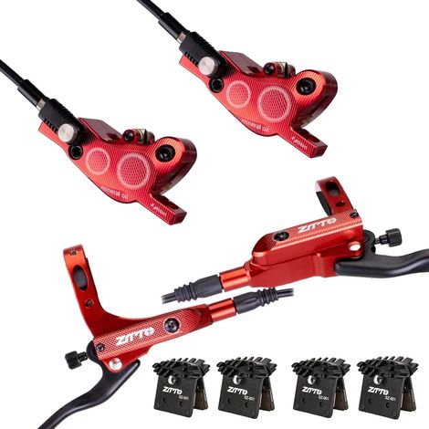 Kit de freins hydrauliques pour VTT avec étriers à 4 pistons, plaquettes de frein M840, freins à disque de 160 mm.