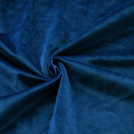 Tissu en velours uni ameublement Bleu Marine 145 cm