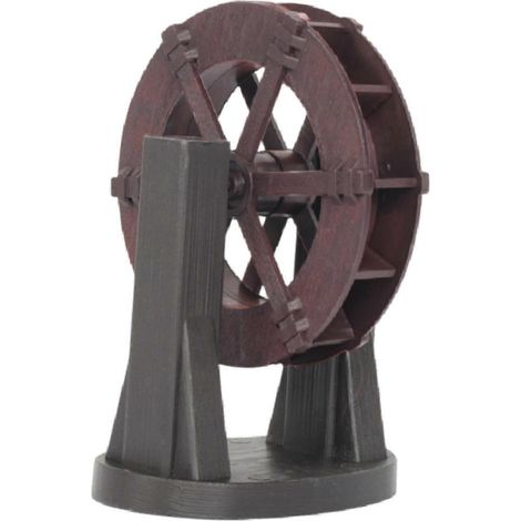 Modèle réduit de roue à aubes, accessoire créatif, marron, 10 cm de diamètre (1/5)