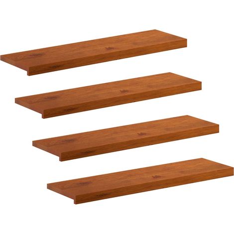 vidaXL Gradini per Scale 4 pz 100 x 30 x 2 cm Marrone