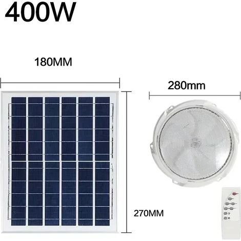 (400 W) Nouveau plafonnier solaire LED étanche IP65, suspension extérieure, lampe solaire compatible avec les couloirs et la décoration de jardin. (1/5)