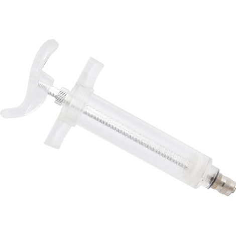 Seringue vétérinaire en plastique et acier 20ml pour alimentation manuelle à la ferme - 14.5cm (1/5)