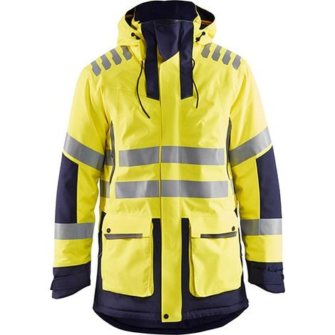 Parka de travail haute visibilité Evolution 4469 - Jaune fluo/Marine L (1/2)