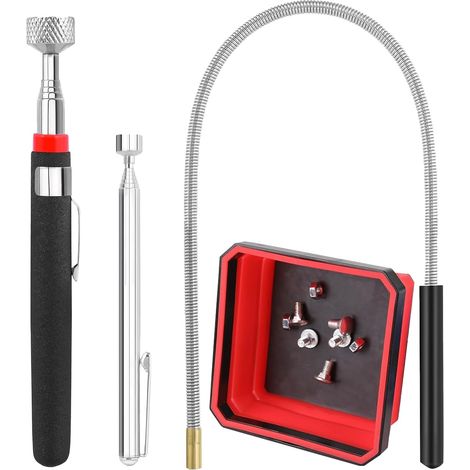 Stück Teleskop-Magnetpickel mit Magnetablage, flexibler mechanischer Magnet, starker Magnet, magnetisches Aufnahmewerkzeug (1/5)