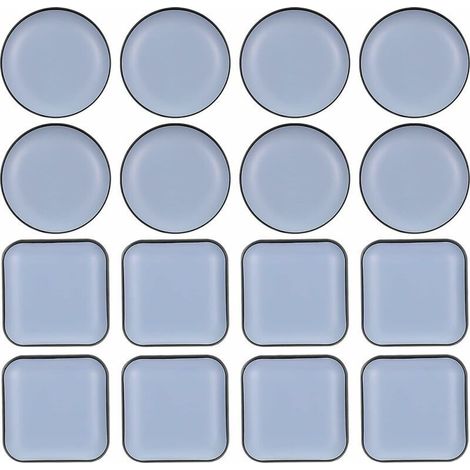 XEPHO 16 Pcs Patins pour Meubles Téflon Auto-adhésifs Patins en Téflon Patin Glisseur en Teflon Chaise de Planeur Professionnels pour Protéger Parquet Stratifié et Tapis Protection pour Meubles