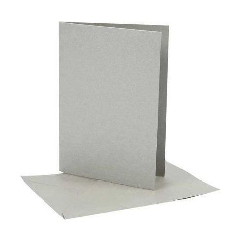 Cartes et enveloppes - Creativ Company - 23821 - Argent - 10,5x15 cm - 10 sets