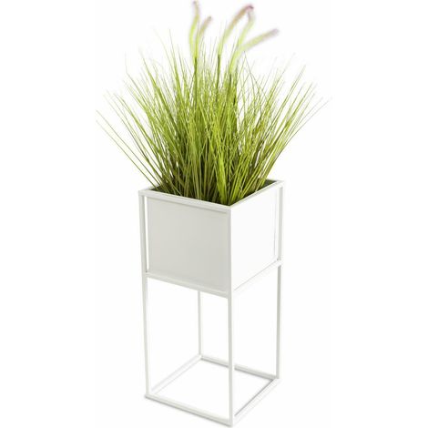 Soporte de flores blanco moderno de 50 cm (1/5)