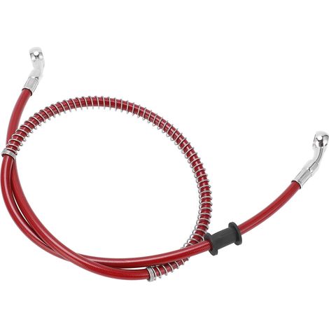 Tuyau de frein de moto en acier rouge de 90 cm/35,4 pouces, en PVC, accessoire universel portable pour moto (1/5)