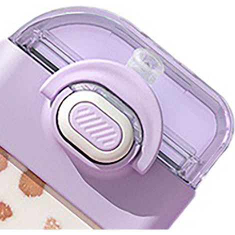 Gourde pour enfant de grande capacité et élégante, tasse isotherme d'été avec paille, gobelet double pour filles, tasse bicolore, violette. (1/5)