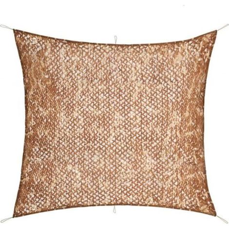 Filet camouflage 5x5 m beige – Avec sac rangement – Anti-chute – Pour jardin, chantier (1/4)