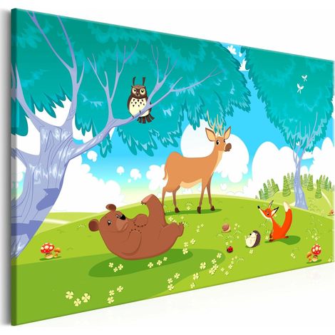 Tableau animaux sympathiques - 120 x 80 cm (1/4)