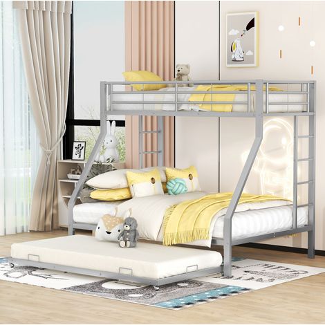 Bett Bettgestell Schlafplatz platzsparend Metall 90x200 OKMYHOME (1/5)