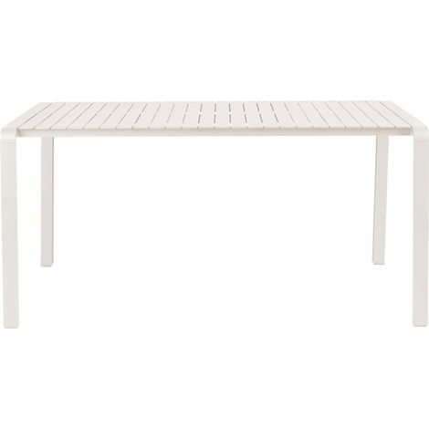 Table de jardin 168,5x87,2x75 cm en aluminium blanc - VONDEL (1/5)