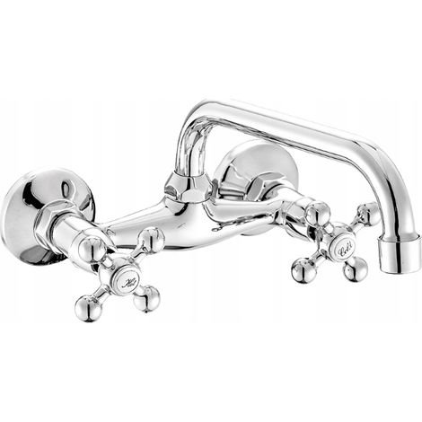 Retro-Wandwaschtischarmatur Stilo BKI 050D, Chrom