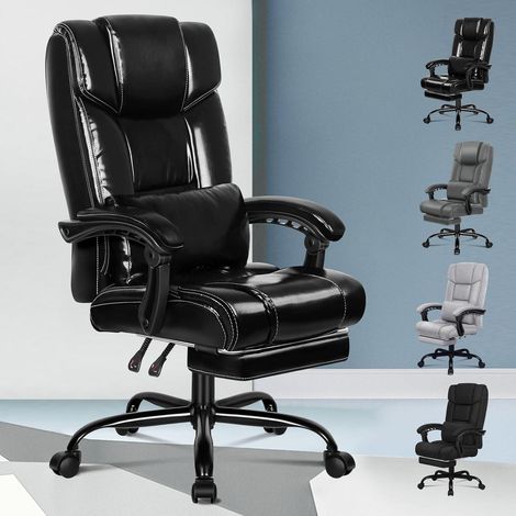 Ergonomischer Bürostuhl mit Fußstütze und hoher Rückenlehne, 150°-Neigung (1/5)