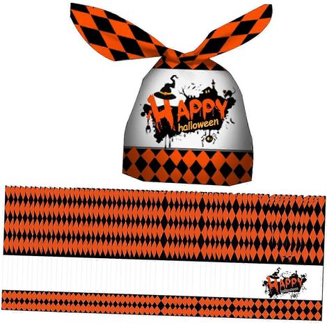 Lot de 50 pochettes de rangement pour cadeaux d'Halloween, idéales pour la décoration de carnaval et d'événements. (1/5)