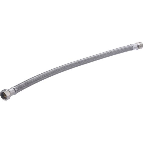 Flexible de Acero Inox MH  QUICK PLOMBERIE - Macho Hembra 1/2 paso interior de 13mm Longitud 500mm