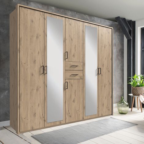 Kleiderschrank 228cm in Eiche DUNBAR-43, inkl. Passepartout (1/3)