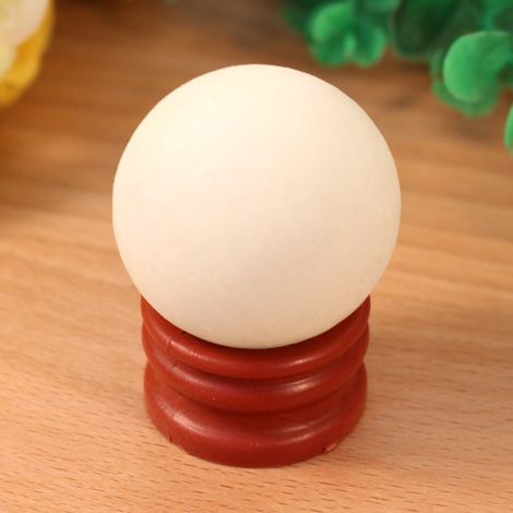 Boule phosphorescente 35mm avec base décorative en pierre brillante pour intérieur (1/5)