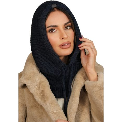 Cagoule à capuche, cagoule de couleur bleu marine, Kamea-Majrag (1/2)