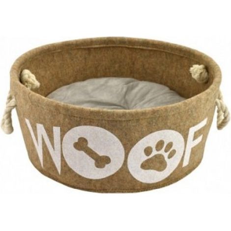 CUNA ATELIER WOOF MARRON Ø35x15cm