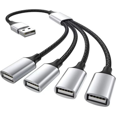Rallonge USB, répartiteur de charge, adaptateur, station d'extension USB Type-C pour ordinateur (1 vers 4), répartiteur multi(N18) (1/5)