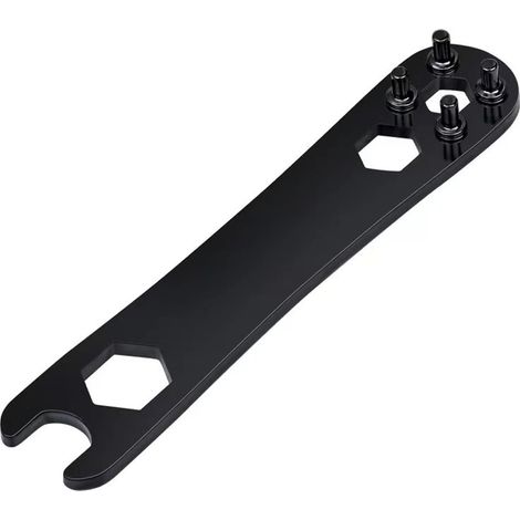 Clé à meuleuse coudée à 4 points pour disque de 10 mm, 13 mm, 17 mm, poignée ergonomique et construction solide, clé à meuleuse coudée professionnelle (1/5)