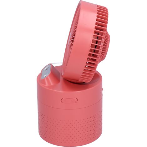 4000-mAh-USB-wiederaufladbarer Nebelventilator mit zwei Kühlnebelstufen für Studentenwohnheime, Rot (1/5)