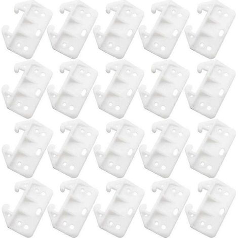 Lot de 50 glissières de tiroir en plastique, pièces de rechange pour commodes, vaisseliers et systèmes de tiroirs (1/5)