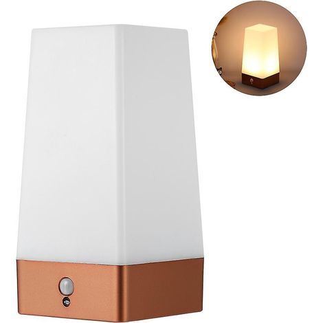 Tragbare, batteriebetriebene LED-Nachtleuchte mit PIR-Bewegungsmelder für den Schreibtisch, ideal für Flur und Schlafzimmer.