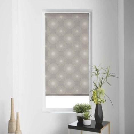 Store Enrouleur Tamisant "Ozonia" 45x180cm Taupe (1/3)