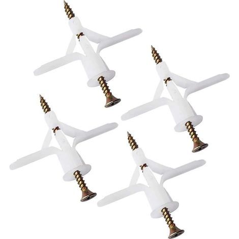 60pcs Plasterboard Dowel Dowels with Screws for Plasterboard, Plasterboard Wall Fixings, Hollow Wall Fixings, for Plasterboard Wall Installation (1/5)