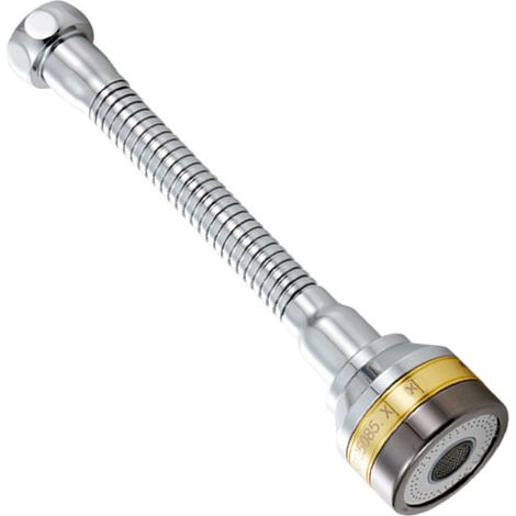 Pommeau de douchette en cuivre rotatif 360° anti éclaboussures filtration pressurisée pour mitigeur cuisine salle de bain tuyau extensible (1/5)