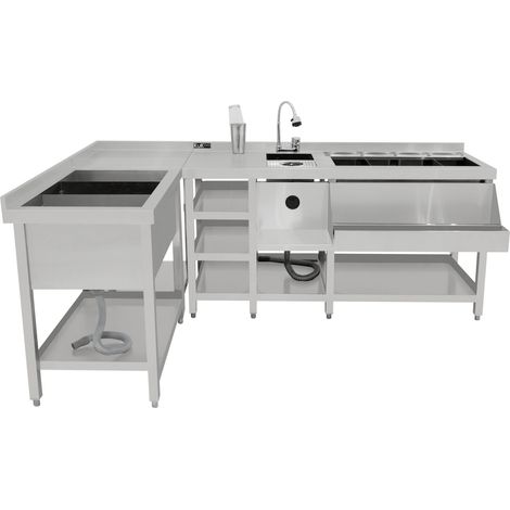 Deluxe Modular Cocktail Bar Station with Ice Well