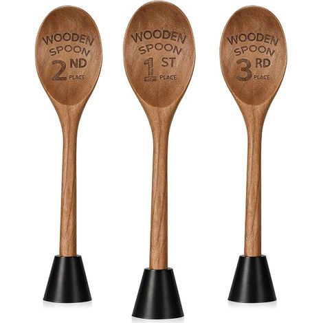 Cuillère En Bois Trophée - 6,93 Pouces - Pour Concours Culinaires - Lot De 3 Avec Base Détachable (1/5)