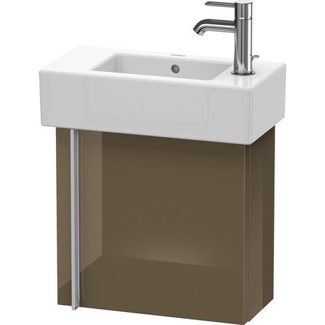 Meuble sous-vasque VERO 211x450x428mm ouverture droite brun olive haute brillance