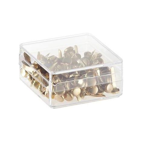 Musterbeutelklammer Rundkopf 7 x 23 mm (D. x L) Stahl beschichtet messing 100 St./Pack. (1/4)