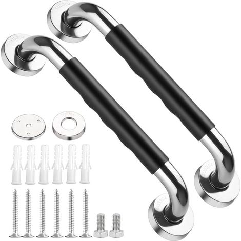 Pack Shower Grab Bars, 304 Stainless Steel Bathroom Grab Bar, Non-Slip Handle for Elderly, Injured, Disabled and Pregnant Women (30cm) MUMU (1/4)