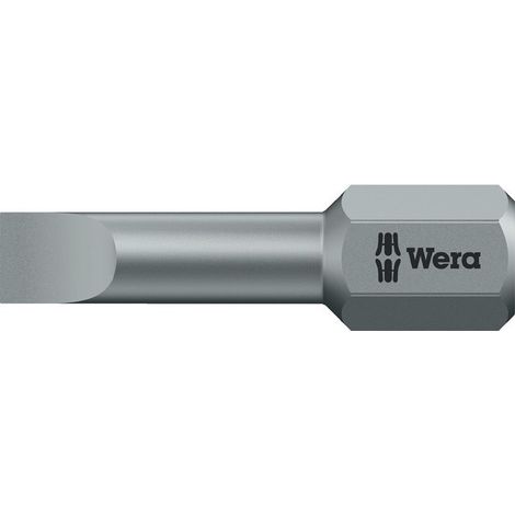 Punta 800/1 TZ per viti a taglio 4mm L.25mm 1/4 di pollice C6.3 0.5mm tenace, TZ WERA (Per 10)