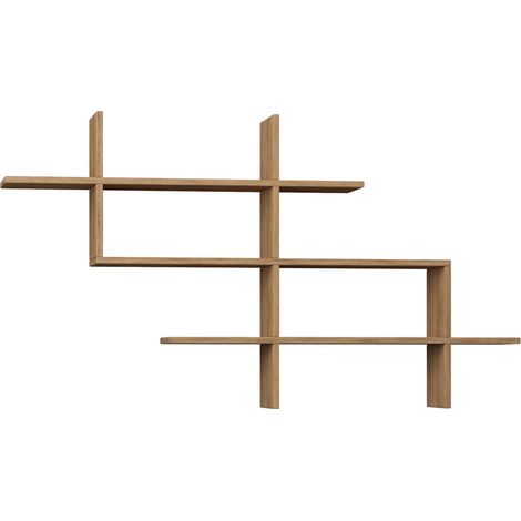 Étagère murale en bois L150cm - Bois clair - Graph (1/4)