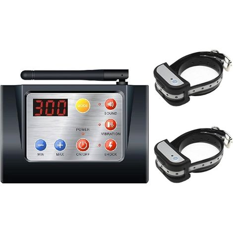 Système de clôture électronique sans Fil pour Chien de Compagnie 2 en 1 et Collier de Dressage pour Chien Bip Choc Vibration Formation et Fonction de clôture (pour 2 Chiens) (1/5)