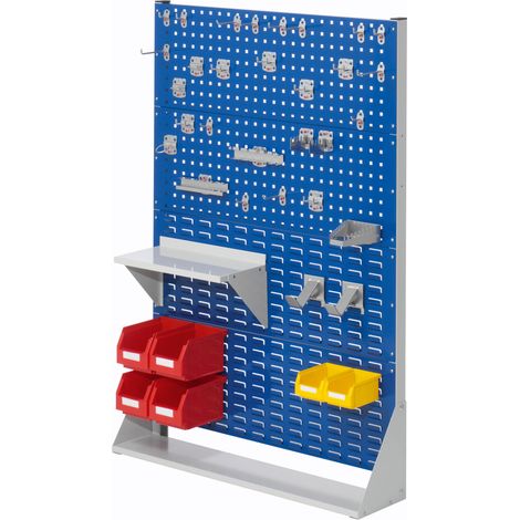 Kappes ®RasterPlan Stellwände einseitig Größe 4 - 2x Lochplatten 2x Schlitzplatten 1x Zubehörsortiment 37-teilig Enzianblau RAL 5010