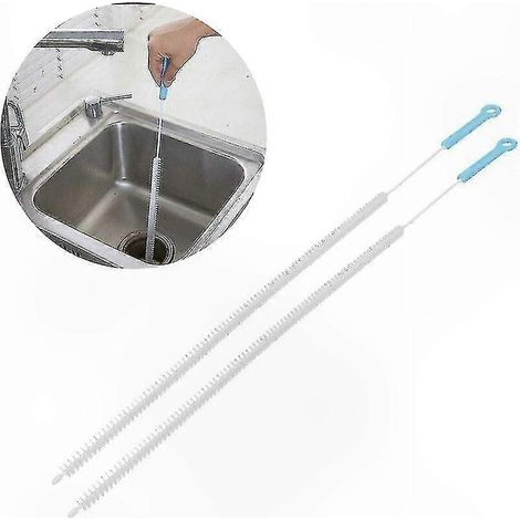 Brosse de vidange flexible 71cm, déboucheur d'évier pour cheveux, outil anti-bouchons de cuisine, nettoyage canalisation (1/5)