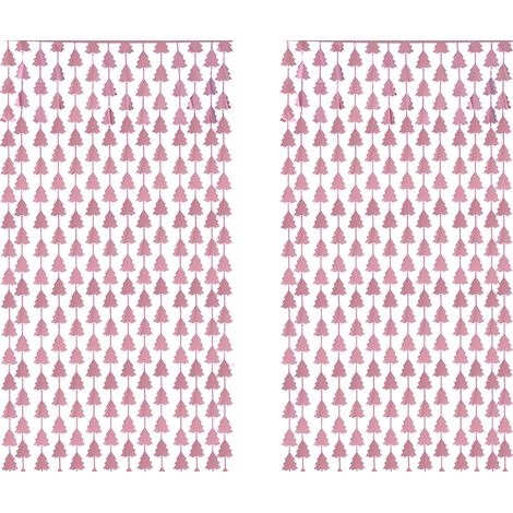 Guirlande En Feuille Métallique - 2 Pièces - 1 m x 2 m - Pour Décoration De Fête Photo Fond Scène Porte (1/5)