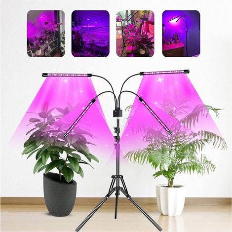 Lampe de Plante 80 LED Lampe de Croissance pour Plantes avec Trépied Lampe Led Horticole pour Semis Spectre Complet Avec 3 Modes de Minuterie
