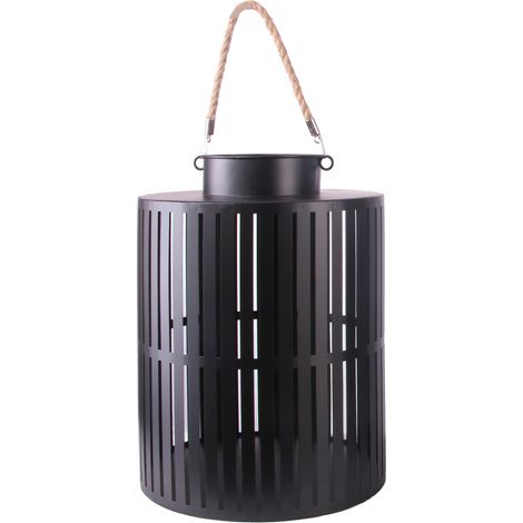 TrendLine Deko-Laterne Metall Ø 25 cm schwarz