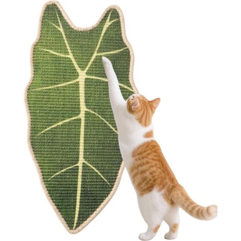 CCYKXAGriffoir Murale pour Chat Tapis Auto-Adhésif Tropicale De Grattage Verticale Pour Chat Protection pour Chaton, Maison, Intérieur, Coin, Porte, Sol (1/5)