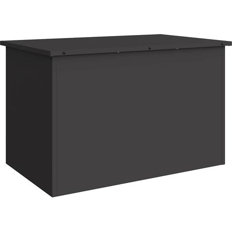 Boîte de Rangement Extérieure Noir 80 x 50,5 x 50 cm Acier