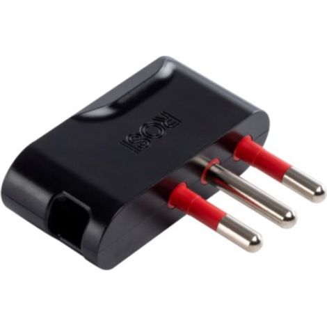 Spina 10A 2P+T, piegata a 90°, nero, serie Emilia Specialist - Rosi RS9706N
